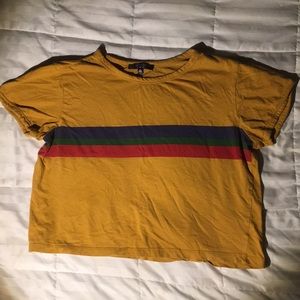 Mustard yellow striped t-shirt